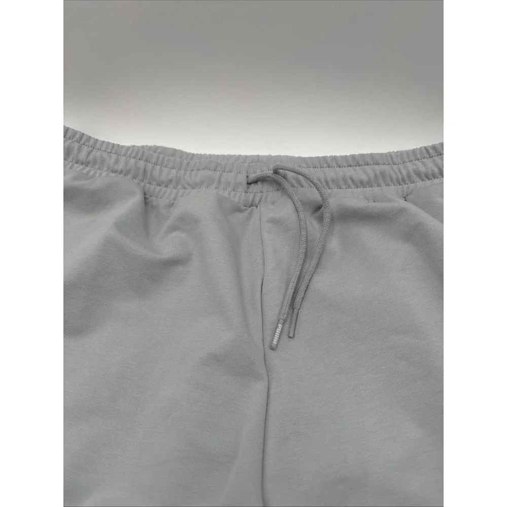 PUMA Stretchlite Size Large Platinum Gray with Black Side Logo Men's Sweat Pants